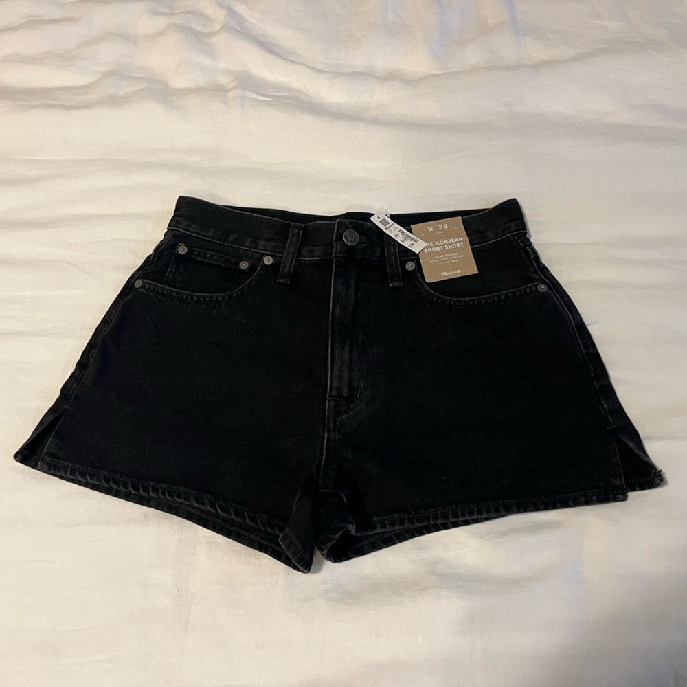 NWT Madewell Black Denim Shorts